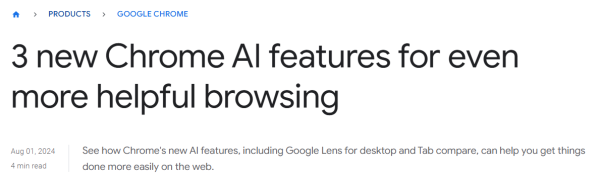 股票配资导航 谷歌为Chrome引入三大AI功能 用户浏览体验更佳